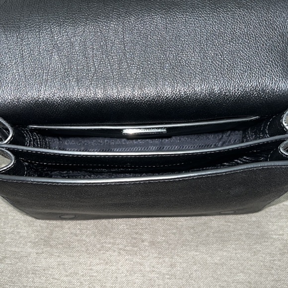 Prada Glace Calf Pattina Leather Crossbody-Color:Nero-Authentic-EUC - Picture 8 of 14